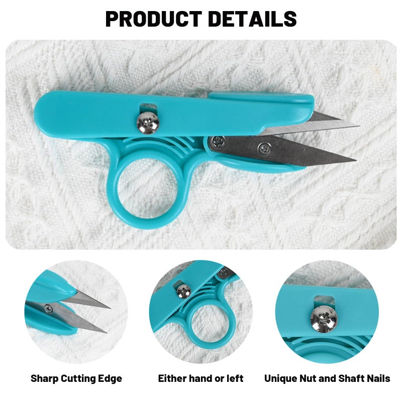 UCEC 4.7 Inch Thread Snips, Crochet Sewing Scissors Yarn Scissor Small Fabric & Mini Scissor Thread Scissors Clipper Nippers for Sewing Knitting, 12 Pack - Image 2